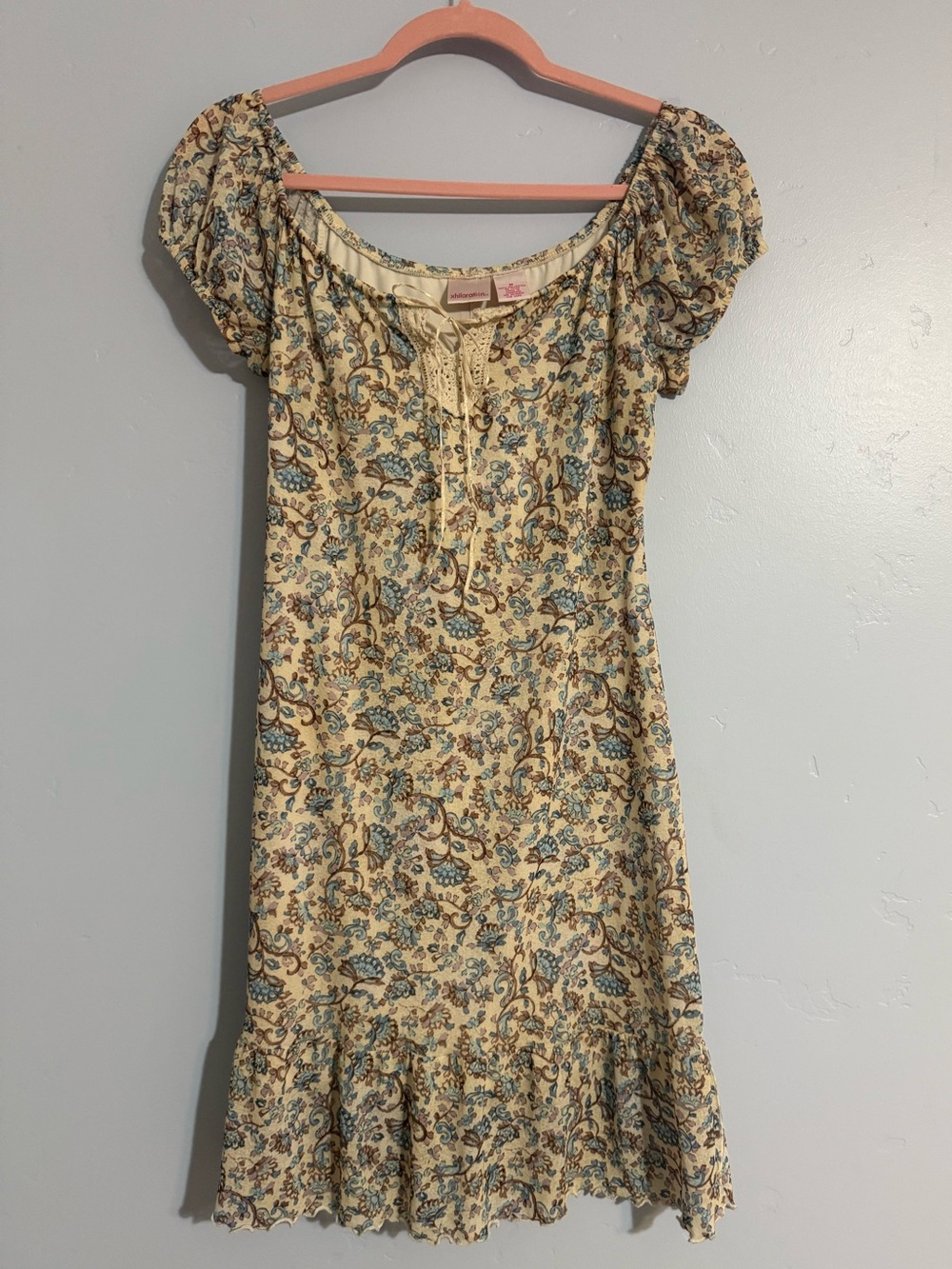 Vintage Y2K Xhilaration Mini Milkmaid Dress Cottage Fairy